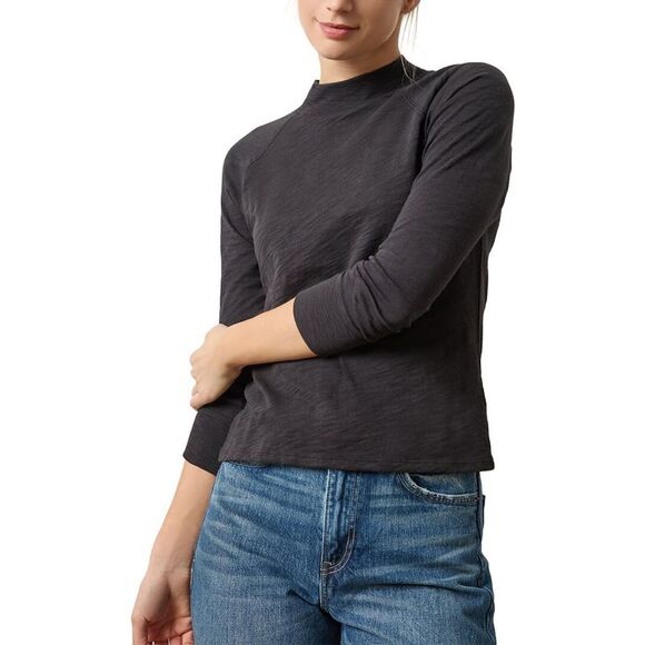 Lilla P Tops - Lilla P Womens  Raglan Mock Neck Shirt
